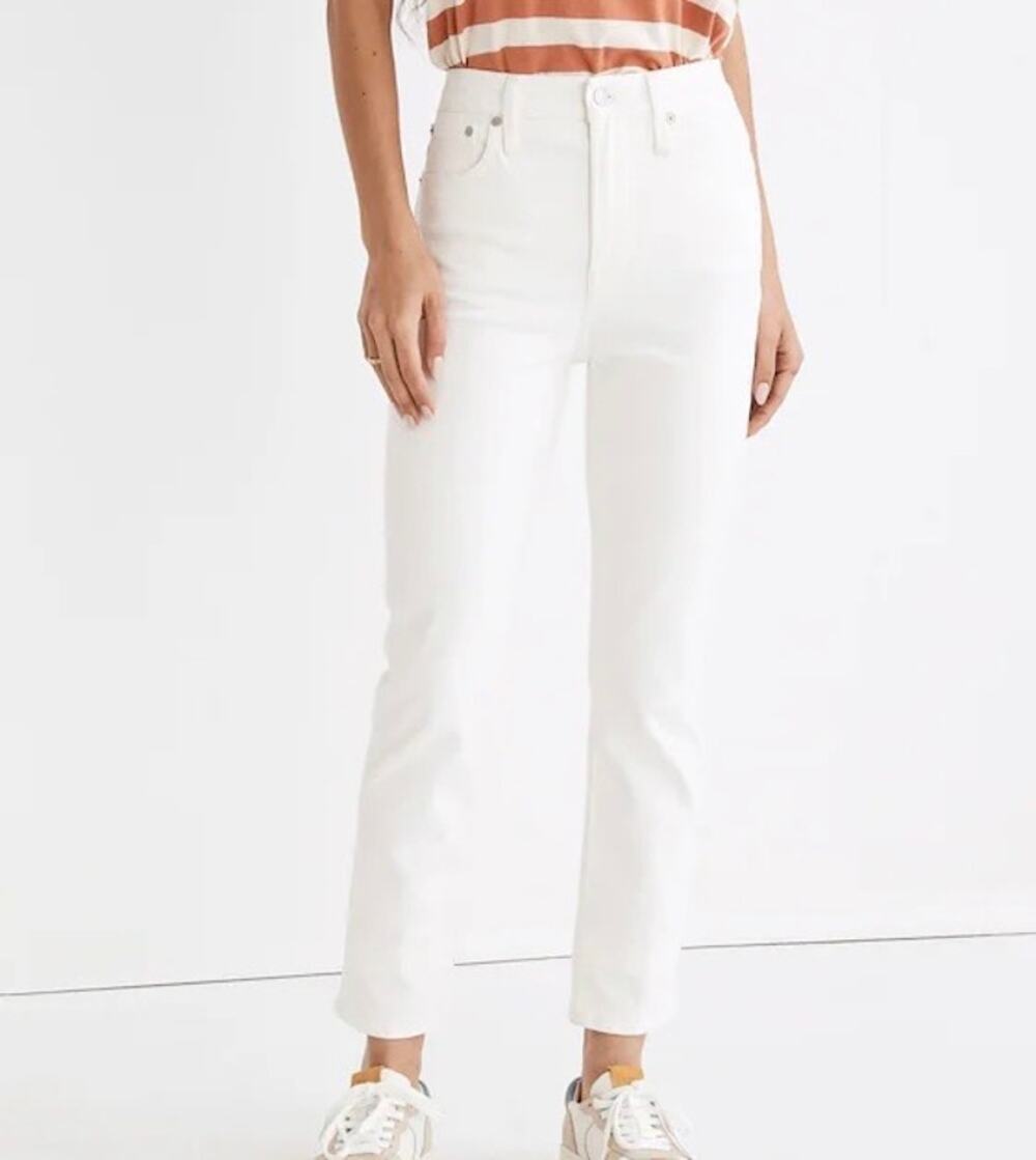 MADEWELL The Curvy Perfect Vintage Jean White 27